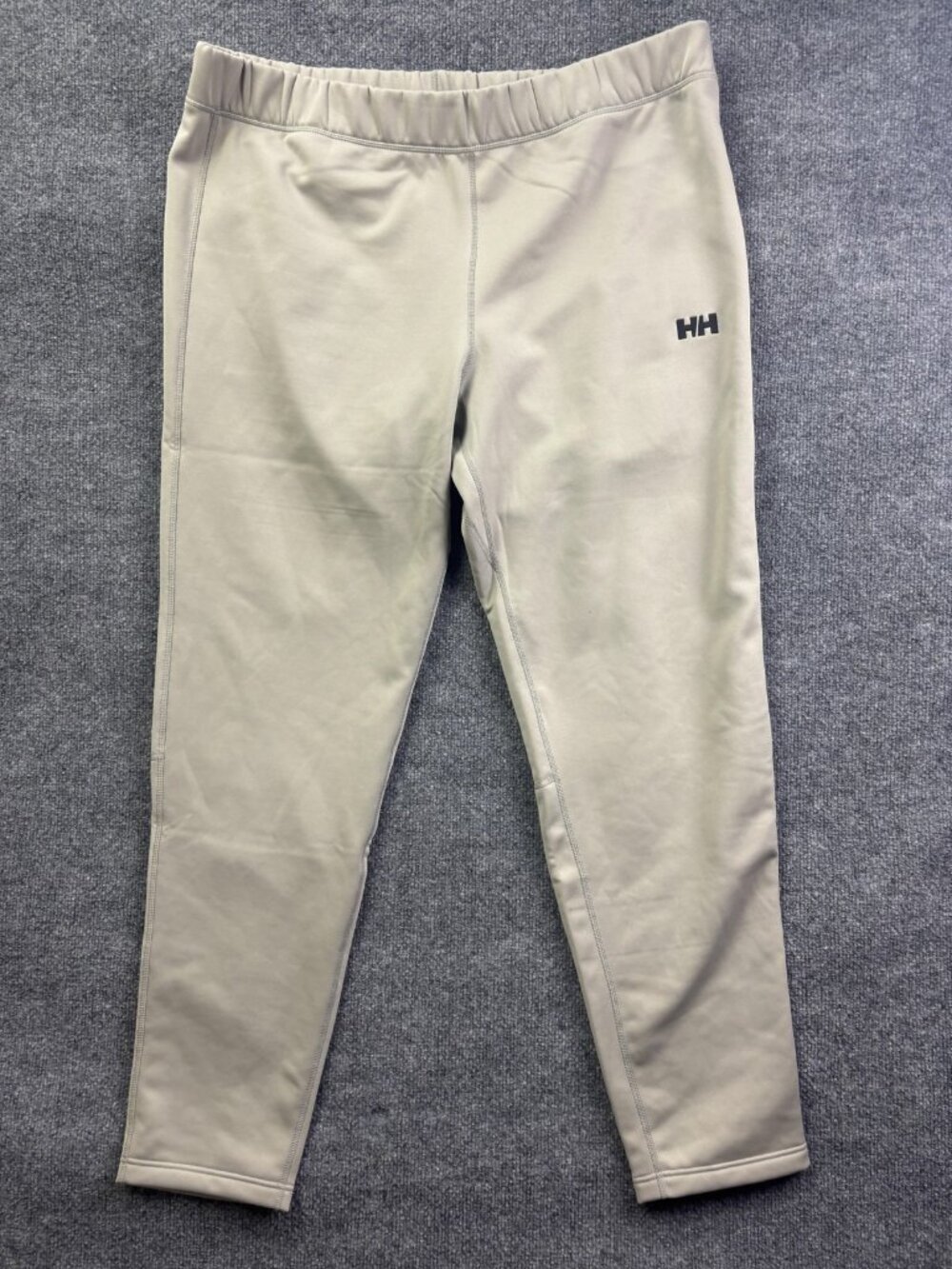 Helly Hansen Fleece Leggings Mens 2XL Beige Thermal Base Layer Stretch Winter